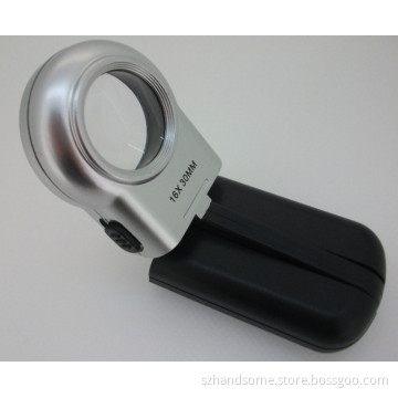 7006 Folding Portable LED Magnifier, Illuminated Jewelry Magnifier